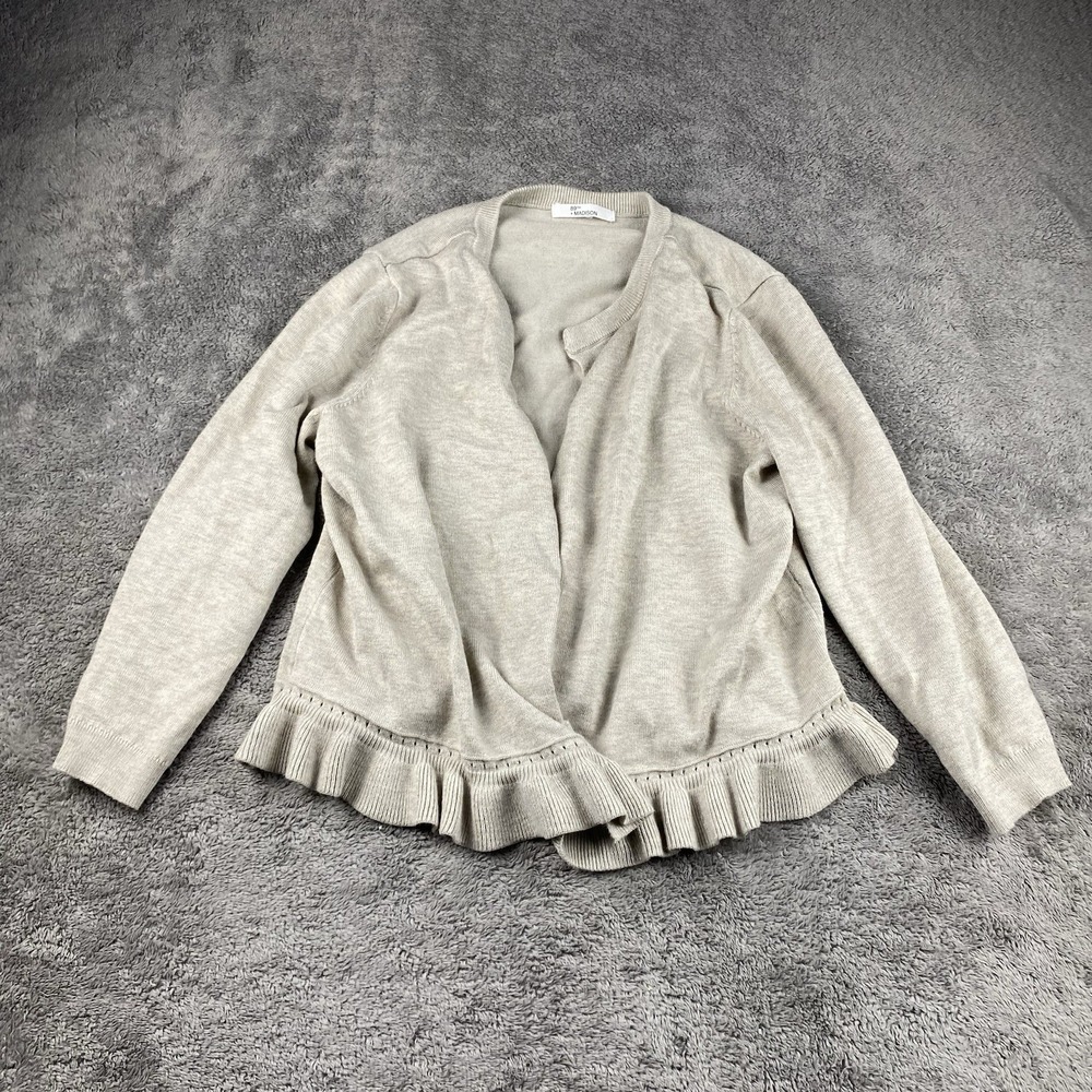 89th & Madison‎ Cardigan Sweater Girls Small Cream Long Sleeve